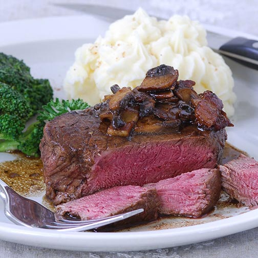 Fino Restaurant signature dishes Bison Tenderloin with Bacon
Pollo Marsala
Vitello Al Lemone